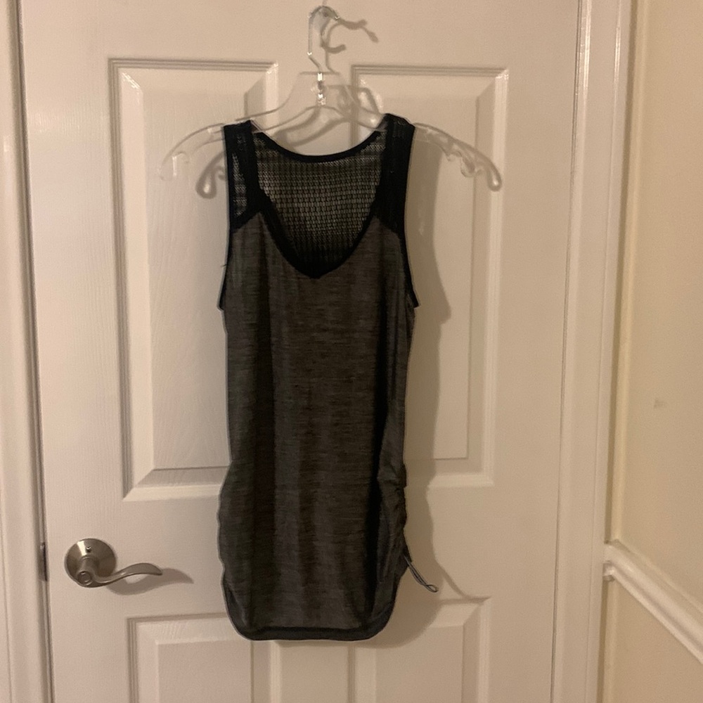 Lululemon black and gray workout top!  Has ties on the sides